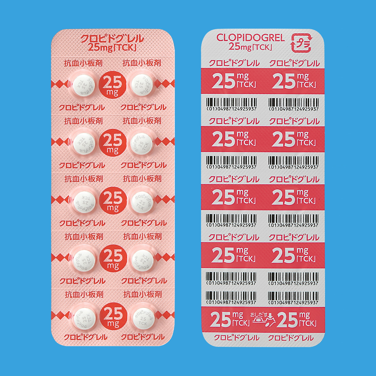 クロピドグレル錠25mg「TCK」